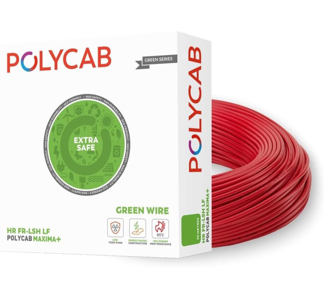Polycab Maxima plus 90m [0.75 sq. mm, Red]